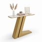 Bàn console 120x30x85cm mặt đá vân mây chân sắt CST075
