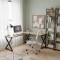 Bàn góc chữ L 160x140cm gỗ cao su hệ XConcept HBXC053