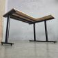 Bàn làm việc chữ L 120x100cm gỗ cao su hệ TIO HBTO037
