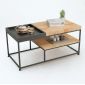 Bàn trà phòng khách 100x50cm gỗ cao su TT68334