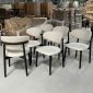 Ghế ăn gỗ Ash nệm bọc vải GCF312