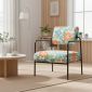Ghế sofa đơn bọc da vải họa tiết GSD68103
