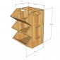 Kệ lưu trữ đồ 3 tầng 38x40x60mm gỗ cao su TCN68078