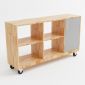 Kệ sách di động 120x30x60cm gỗ cao su KS68340