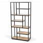Kệ trang trí gỗ cao su khung sắt 75x32x150(cm)