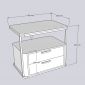 Tủ đầu giường 80x55x70cm gỗ cao su TDG68059