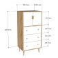 Tủ để đồ phòng ngủ 60x45x120cm gỗ cao su TQA68072