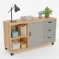 Tủ hồ sơ di động 120x40x60cm gỗ cao su TCN68076