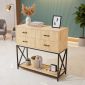 Bàn console 4 ngăn tủ 90x40x100cm gỗ cao su CST109