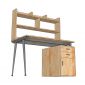 Bàn gác tủ có kệ sách 120x70cm gỗ cao su chân CONE FD68081
