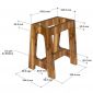 Ghế đôn 40x30x45cm gỗ tràm GCF314