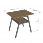 Bàn cafe chữ nhật 80x60cm gỗ plywood CFD68279