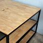 Bàn cụm 4 chỗ liền kệ 240x120cm gỗ cao su CBLV001 Bàn cụm 4 chỗ liền kệ 240x120cm gỗ cao su CBLV001