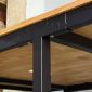 Bàn cụm 4 chỗ liền kệ 240x120cm gỗ cao su CBLV001 Bàn cụm 4 chỗ liền kệ 240x120cm gỗ cao su CBLV001