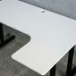 Bàn góc L 140x100cm gỗ tràm chân sắt hệ TIO HBTO039