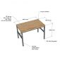 Bàn học trẻ em gấp gọn 80x50cm gỗ cao su PSD043