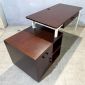 Bàn làm việc ZETA 160x60cm gỗ cao su chân CONE BD68152