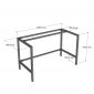 Bàn làm việc liền giá sách 120x60x150cm gỗ cao su FD68082