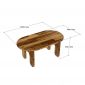 Bàn sofa hình Oval 110x60cm gỗ tràm TT68339