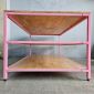 Bàn workshop 3 tầng 180x100x80cm gỗ cao su WSTB001