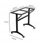 Chân bàn đào tạo cho mặt bàn 80x60cm sơn tĩnh điện CHB68066