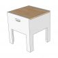 Ghế hồ sơ di động 40x40x45cm gỗ cao su GNHS002