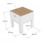 Ghế hồ sơ di động 40x40x45cm gỗ cao su GNHS002