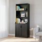 Kệ sách có ngăn tủ 70x40x180cm gỗ cao su KS68246