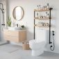 KTL002 - Kệ Toilet treo tường gỗ Cao Su khung sắt