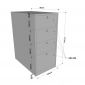 Tủ cá nhân 4 ngăn kéo 60x35x75cm gỗ cao su TCN68079