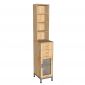Tủ bên hông tủ lạnh 30x40x170cm gỗ cao su TBTL001