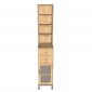Tủ bên hông tủ lạnh 30x40x170cm gỗ cao su TBTL001