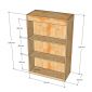 Tủ giấu tiền khóa từ 75x35x120cm gỗ cao su GITI001