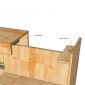 Tủ giấu tiền khóa từ 75x35x120cm gỗ cao su GITI001