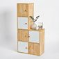 Tủ trang trí ô vuông 60x30x120cm gỗ cao su KS68342