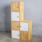 Tủ trang trí ô vuông 60x30x120cm gỗ cao su KS68342