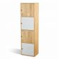 Tủ trang trí ô vuông 40x30x140cm gỗ cao su KS68343