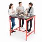 Bàn bar 90x80x90cm gỗ cao su chân sắt lắp ráp BB043