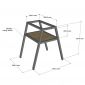 Bàn cafe chữ nhật 80x60cm gỗ plywood CFD68279