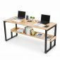 Bàn học 2 chỗ ngồi liền kệ 160x60cm gỗ cao su FD68083