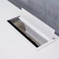 Bàn góc L có hộp điện 160x160cm gỗ tràm hệ TIO HBTO045