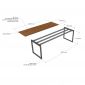 Bàn làm việc 230x70cm gỗ cao su hệ Rectang HBRT119