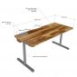 Bàn làm việc có hộc điện 160x70cm gỗ tràm hệ TIO HBTO041