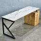 Bàn làm việc gác tủ 180x60cm plywood tủ gỗ cao su HBKC057 Bàn làm việc gác tủ 180x60cm plywood tủ gỗ cao su HBKC057