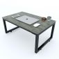 Bàn ngồi bệt gỗ cao su chân sắt lắp ráp 100x60cm SPD68153 Bàn ngồi bệt gỗ cao su chân sắt lắp ráp 100x60cm SPD68153