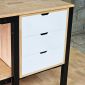 Bàn cắt vải có ngăn tủ 180x90cm gỗ cao su WSTB003