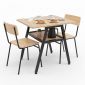 Bàn cafe chữ nhật 80x60cm gỗ plywood CFD68279