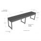 Ghế băng dài 185x36x53cm nệm bọc da Simili GBD060