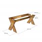 Ghế băng dài 120x40x45cm gỗ tràm GBD059