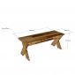 Ghế băng dài 120x40x45cm gỗ tràm GBD059